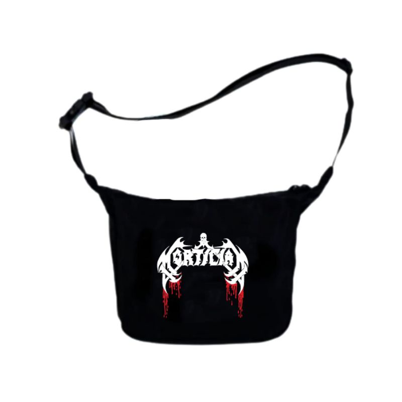 Tas Sling Bag Selempang Slempang Slingbag Band Metal Pria Wanita