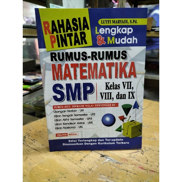 Rahasia Pintar Rumus Rumus Matematika SMP kelas 7'8'9