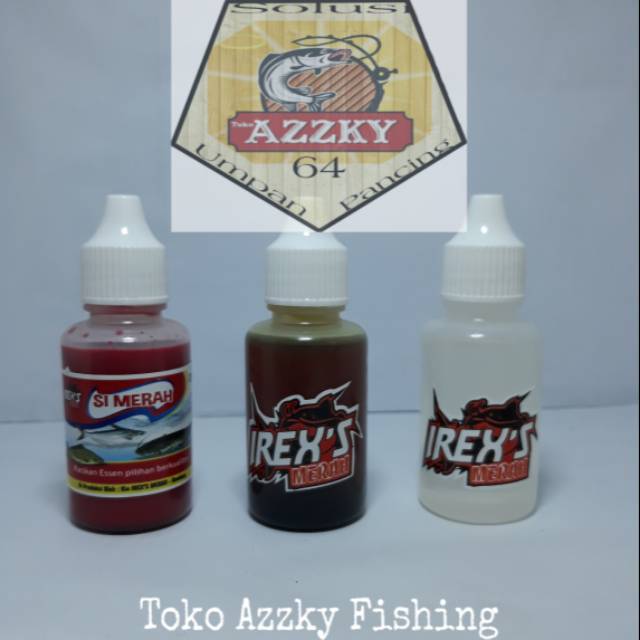 Campuran umpan pancing Essen irex merah, putoh dan irex blenok