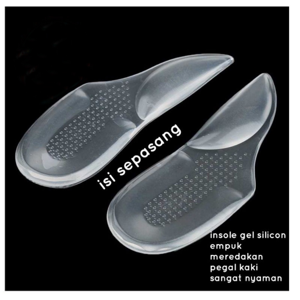 1 Pasang Insole Arch Support Flat Foot Silicone / Sol Datar Kaki Korektor Bantal Sepatu Silikon