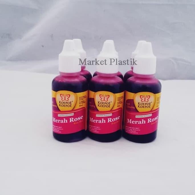 

31.87-Kue- Pewarna Makanan Koepoe Koepoe Merah Rose/Pewarna Cair Makanan 30Ml -Terlengkap-Termurah-