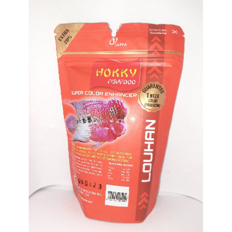 HOKKY Pakan Pelet ikan Louhan 100 gr, Pelet Jenong dan Warna