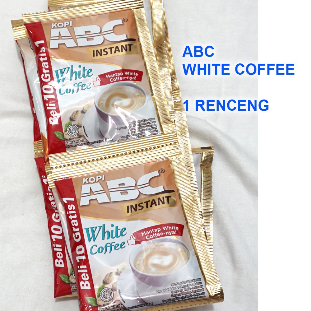 Kopi Abc White Coffee 1 Renceng 11 Sachet 22g Kopi Abc White Coffee Shopee Indonesia