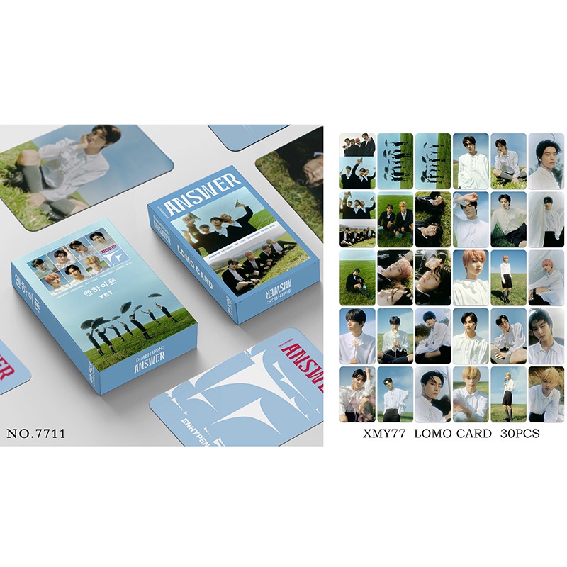 30pcs / Kotak Kartu Foto Lomo Dua Sisi Desain KPOP STRAYKIDS got7 F4-thailand