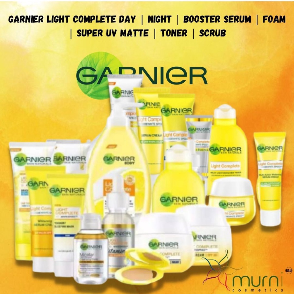 GARNIER LIGHT COMPLETE DAY | NIGHT | BOOSTER SERUM | FOAM | SUPER UV MATTE | TONER | SCRUB