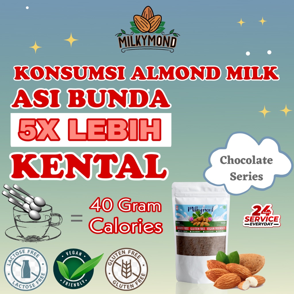 [BUY 2 GET 1 FREE] Susu Almond Premium MILKYMOND Milky Almond 180 Gram Variant 14 Rasa Chocolate