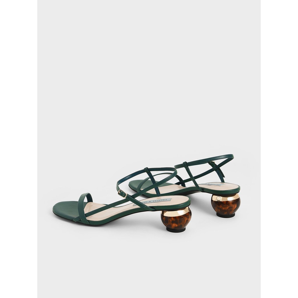 Cnk Sculptural Ankle Strap Heels Ck Shoes Sepatu Hak Tali 0035