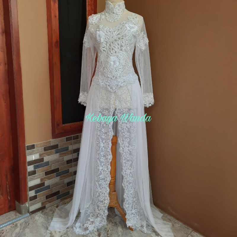 Kebaya Akad Full Payet Ukuran Standar Sampai Jumbo/ Gaun Pengantin / Wedding Dress / Kebaya Nikah