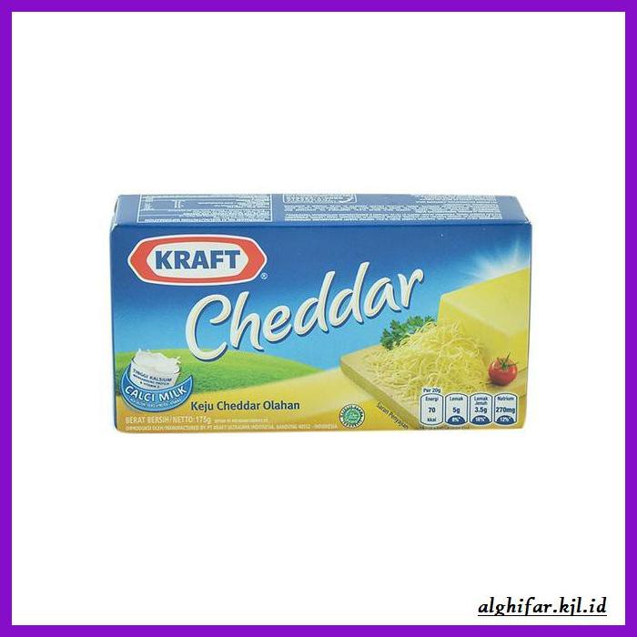 

Ujekujek- Keju Kraft Cheddar 165 Gr -Original.
