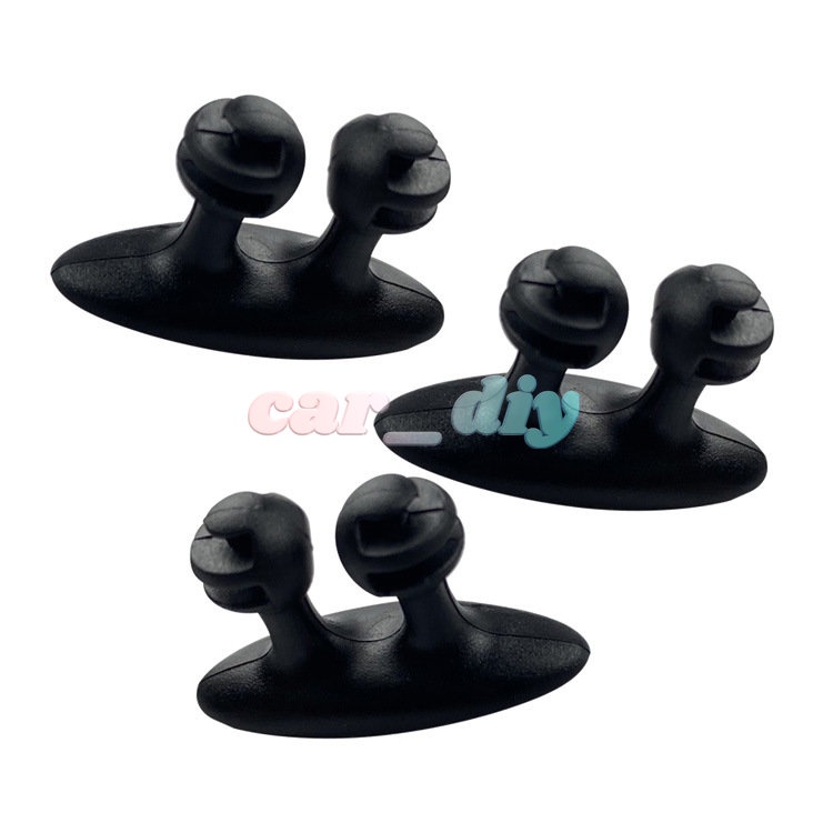 1 / 8 Pcs Klip Holder Kabel USB Headphone Multifungsi Warna Hitam Untuk Mobil