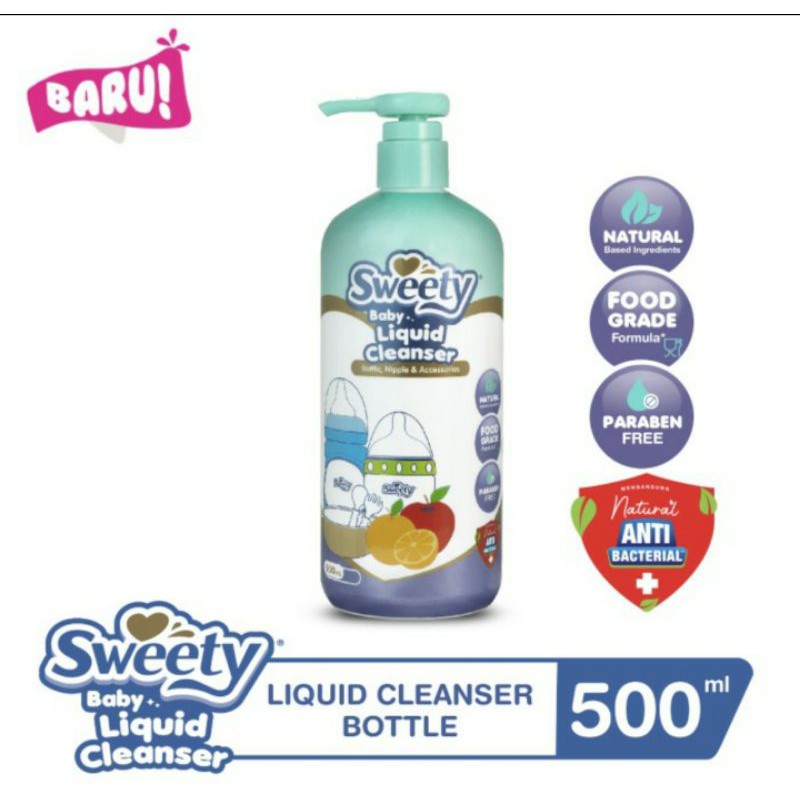 Sweety Baby Liquid Cleanser Bottle 500ml, 450ml, 200ml, Pencuci Botol Susu, Nipple, Empeng Bayi SWEETY