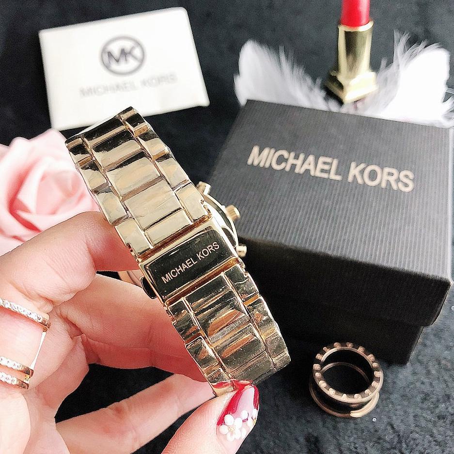 TBU.594517 ‣  MK Jam Tangan Tali Baja Tahan Karat Wanita Women Watch Stainless Steel Ladies Women Wa