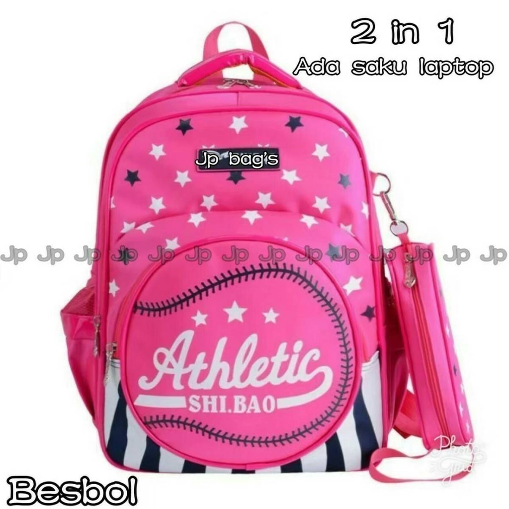 BATOSAI BASEBALL - Tas Anak Sekolah Simple SD dan TK Laki Laki Garsel FKT 5929 Paket Gendong Ransel Perempuan Punggung