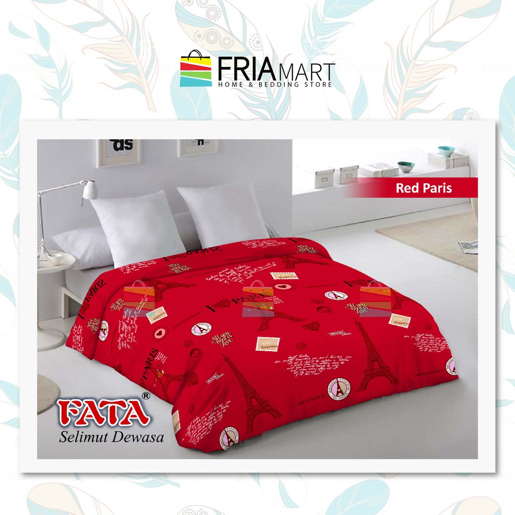 FATA Selimut Bulu 200x200 JUMBO Motif Dewasa Minimalis Murah bagian ke-2 FRIAmart-RED PARIS