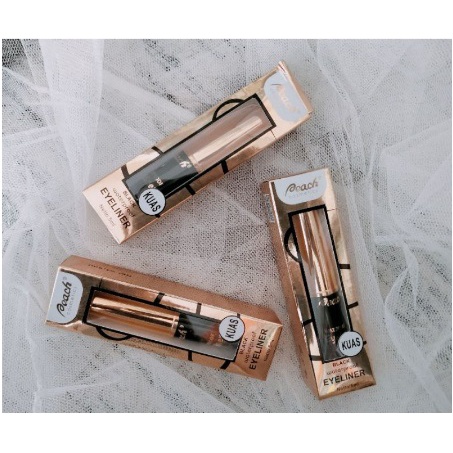 ✨SHASYA✨ PEACH EYELINER WATERPROFF BLACK KUAS / SPIDOL