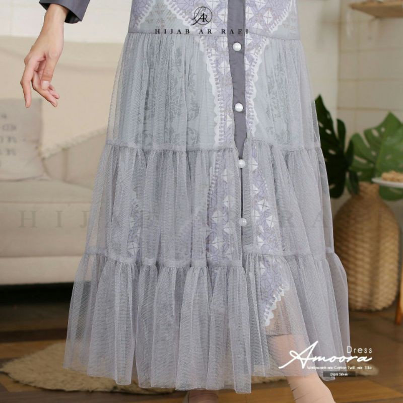 DRESS AMOORA/GAMIS KEKINIAN/ARRAFI ORI/OUTFIT LEBARAN