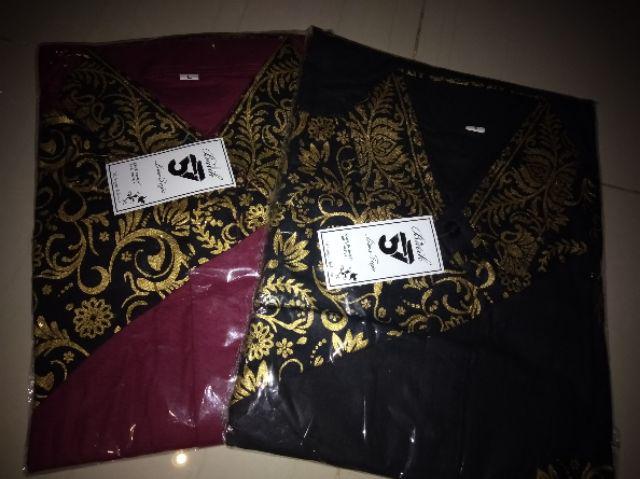 Koko Batik Fashion Muslim Kombinasi C07 Al Haramain Hijau S/m/l/xxl Dewasa