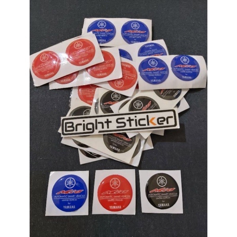 STICKER EMBLEM MIO AUTOMATIC SMART VEHICLE LIMITED EDITION TIMBUL