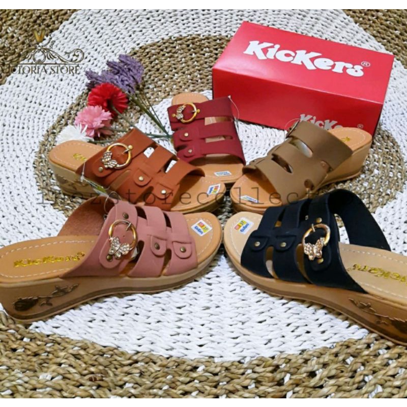 Sandal Wedges Wanita Kickers Sandal Wanita Kikinian Terlaris Sandal Sendal Wanita Terbaru 2022