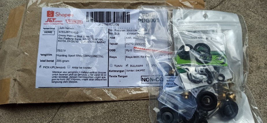 Karet Pompa Lubang Benjamin Od 22 - Klep Pompa Lubang Benjamin Od 22