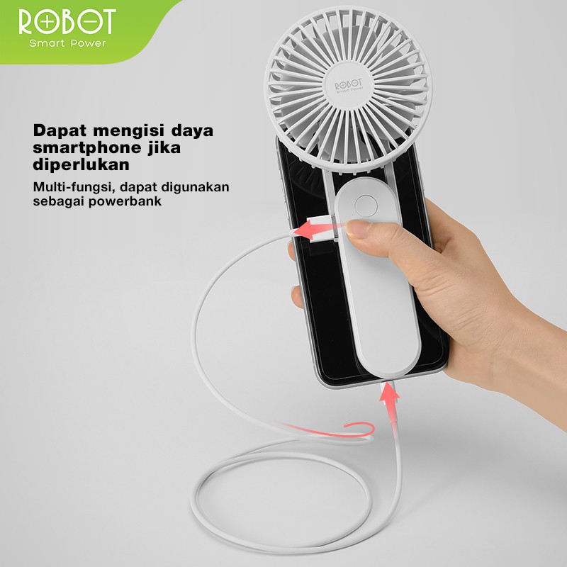 ROBOT RT-BF11 Portable Fan , Powerbank 2000mAh Mini Fan Kipas Angin Original Robot