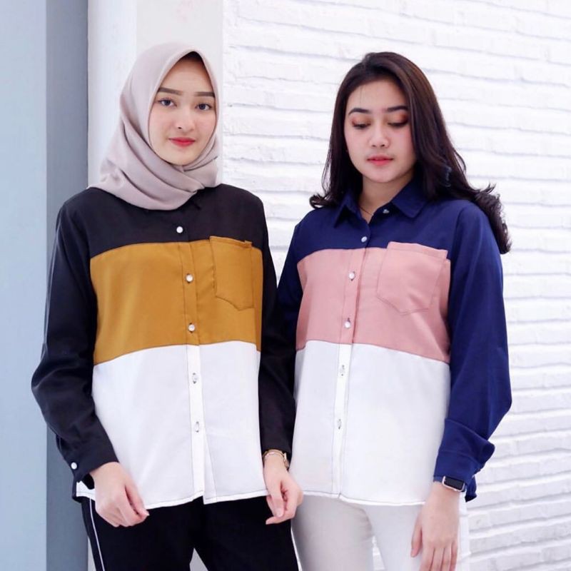 Kemeja 3 Tone | Kemeja Kekinian