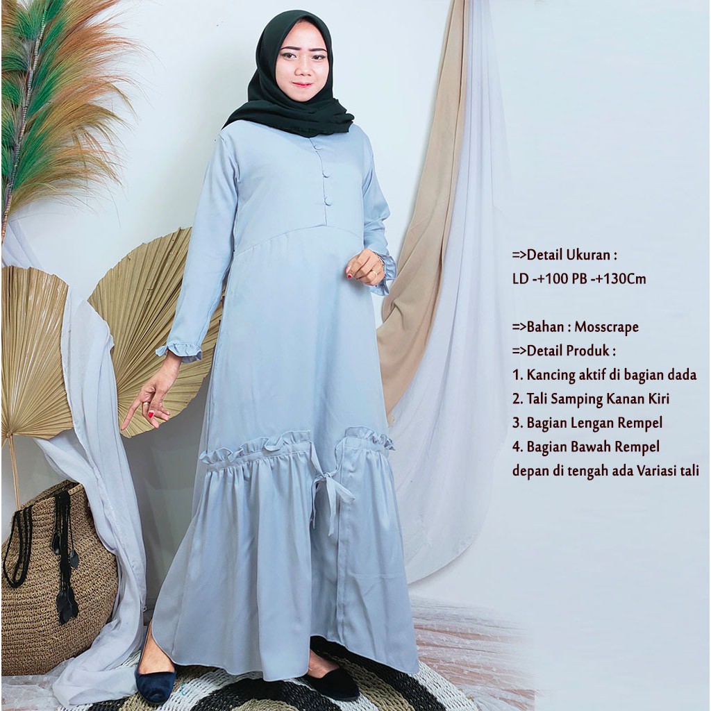 GAMIS Rempel RENITA MOSCREPE /  GAMIS MOSCREPE / GAMIS RENITA / TERLARIS/ TERBARU