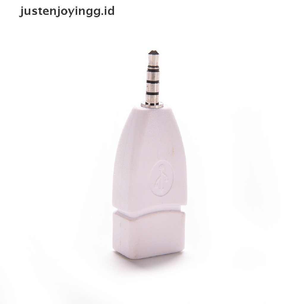 // justenjoyingg.id // New 3.5mm Male AUX Audio Plug Jack to USB 2.0 Female Converter Adapter Plug ~