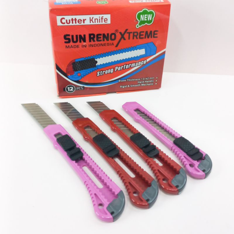 Cutter Isi 12Pcs Cutter Sunreno Grosir