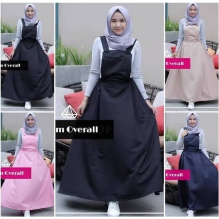 BIG SALE 2020>NISA SABYAN Gamis Modern Busana Muslim Wanita Terbaru AUDREY Ori Doom overall L