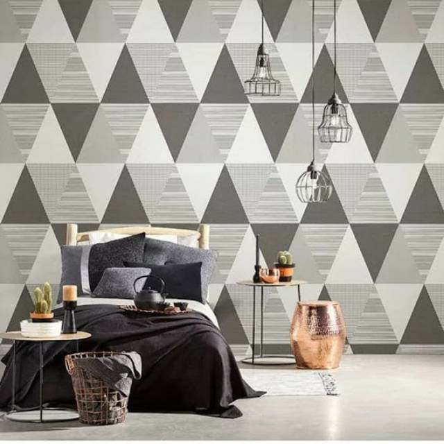 wallpaper wall sticker welpeper segitiga ukuran wallpaper dinding