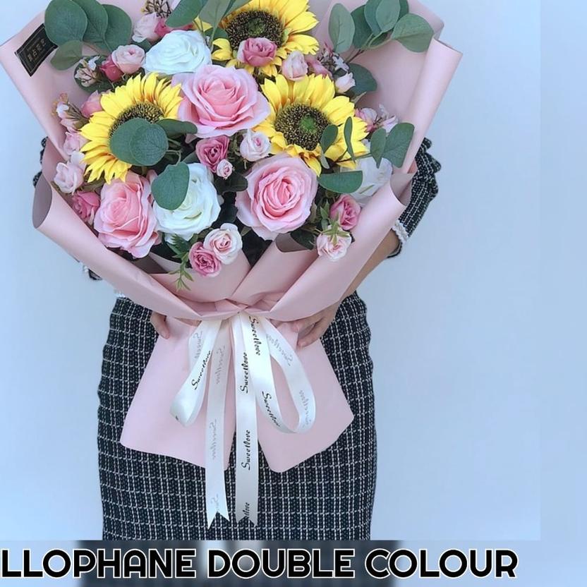 

➼ CHAT TANYA STOCK TERLEBIH DAHULU SEBELUM MEMESAN / FLOWER WRAPPING PAPER DOUBLE COLOUR / KERTAS BUKET BUNGA DUA WARNA HAND BOUQUET / CELLOPHANE DOUBLE COLOUR (20 LEMBAR) ♥