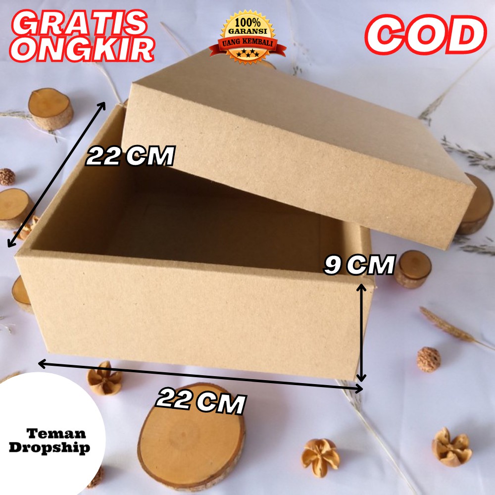 

KARDUS HAMPERS KOTAK KADO GIFT BOX KADO KOTAK HAMPERS SIZE 22X22X9CM - TUTUP ATAS