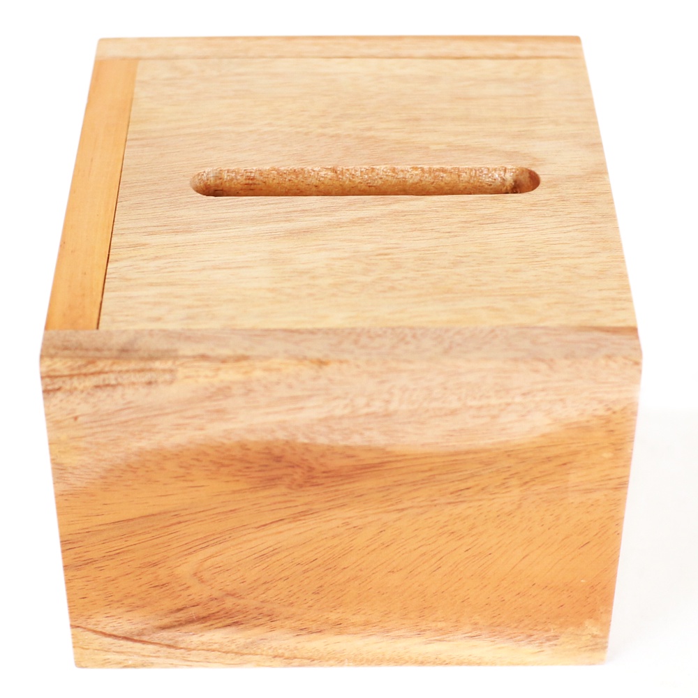 FM - Tempat Tisu Kayu Kotak Kecil Size 13 x 12 x 9 cm Minimalis