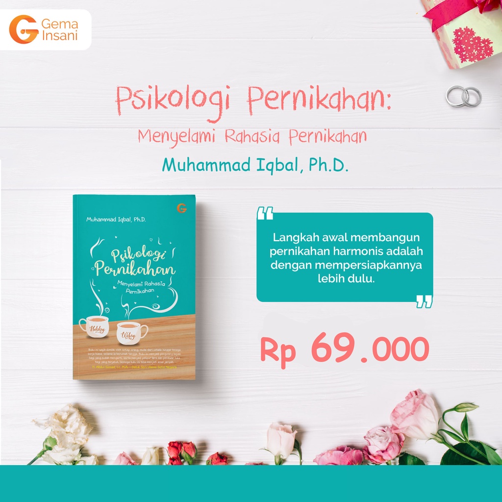 Buku Psikologi Pernikahan - Menyelami Rahasia Pernikahan - Gema Insani 100% Original