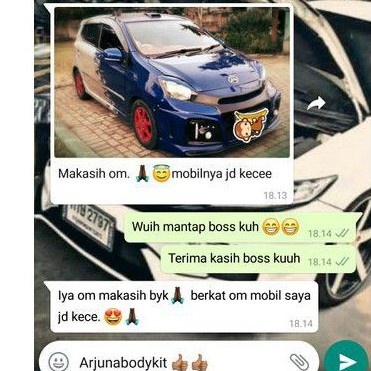 Bodykit Ayla - Daihatsu Ayla Bumper Ayla-Agya costum TUNGGU APALAGI Kondisi bahan