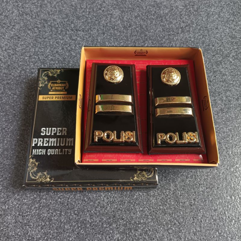 PANGKAT IPTU PDH POLRI POLISI FULL AKRILIK LIS COKLAT SUPER PREMIUM