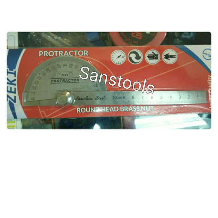 

penggaris busur protractor ZEKI stainless steel ketrikan