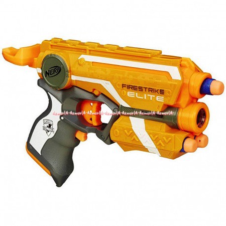 Nerf Light Beam Targeting Firestrike n Strike Pistol Mainan Warna Orange