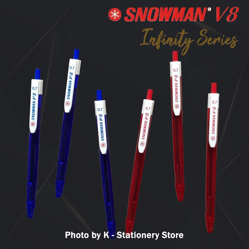 

H7Y [Lusin] Bolpen Snowman Ballpoint Pen V-8 Infinity Series [Lusin]