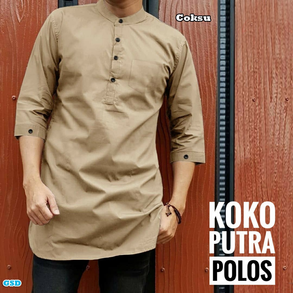 Koko Putra/Promo Diskon Kemeja koko/ Baju koko pria /Baju muslim pria Lengan 3/4 Sale!!!