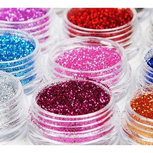 Glitter Powder Set - Set Bubuk Glitter