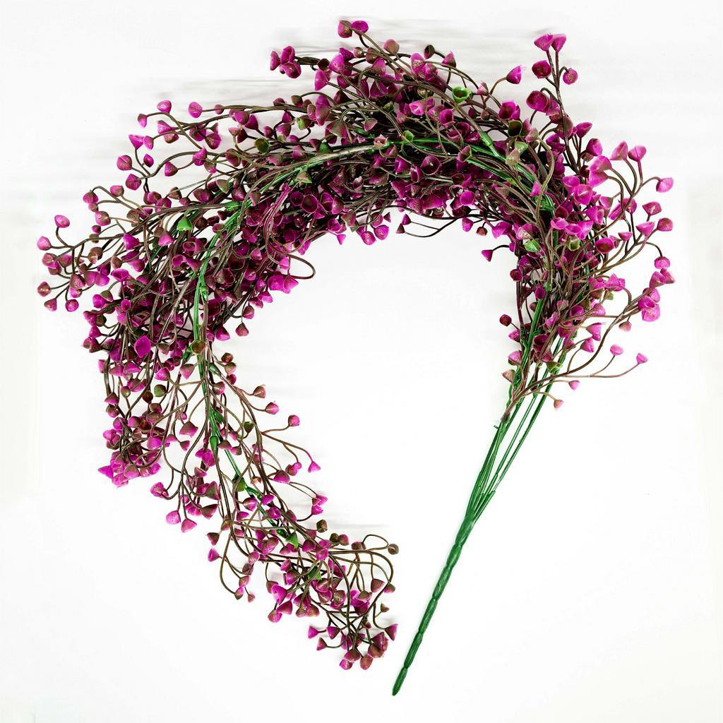 Daun Juntai Willow Sintetis Gantung Daun Rambat Tanaman Hias Artificial Plastik Ungu