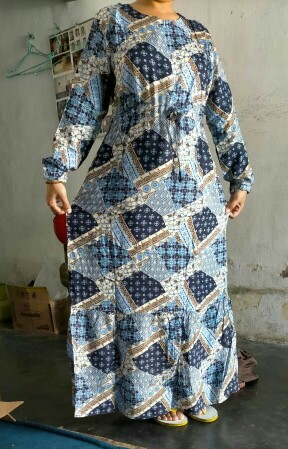 Fabiola Maxy - Gamis Rayon Viscose Ld105 Gamis Batik Original Serut Pinggang Busui / 099-5020