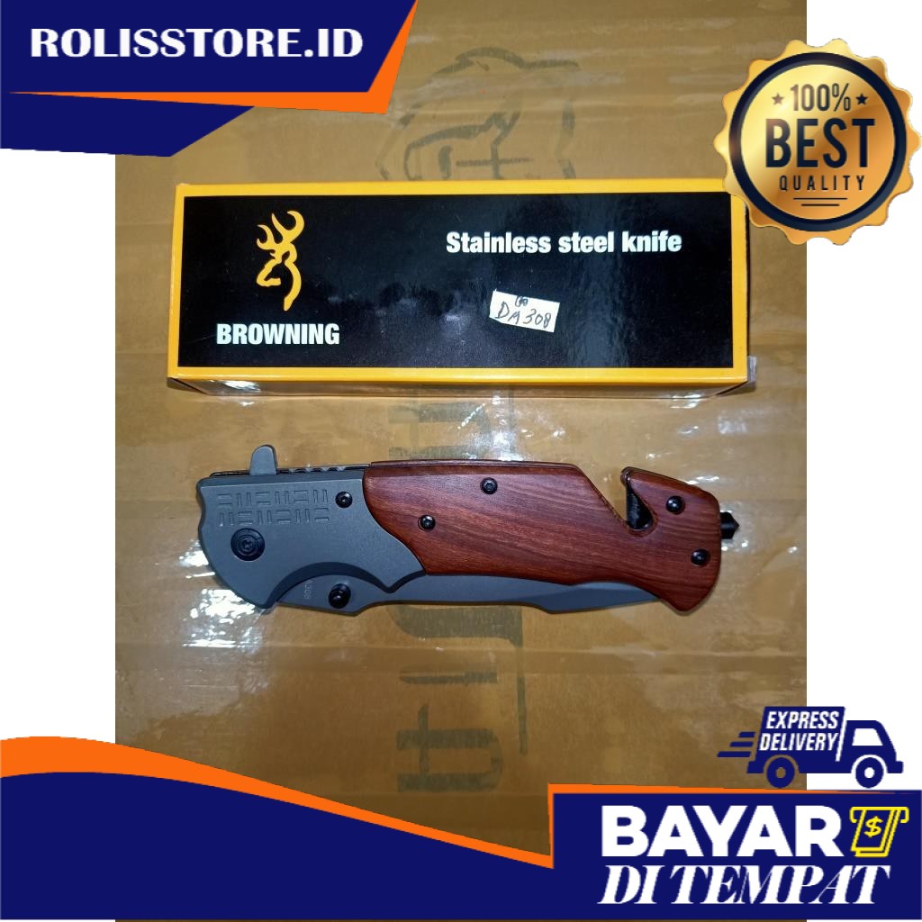 PISAU LIPAT - PISAU LIPAT DA 308 - PISAU LIPAT COKLAT GAGANG KAYU