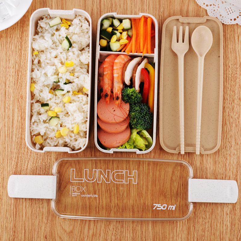 LUNCH BOX WHEAT / KOTAK BEKAL JERAMI / GANDUM / STRAW / KOTAK MAKANAN 750 ML - 1000 ML