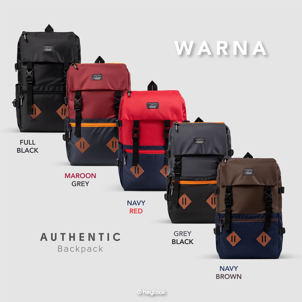 HEYLOOK Project - (Free Raincover) Tas Ransel Laptop AUTHENTIC Backpack Pria Wanita Tas Leptop 14-16 inch Tas Sekolah Perempuan Tas Kuliah Kerja Travelling Cowok Terbaru