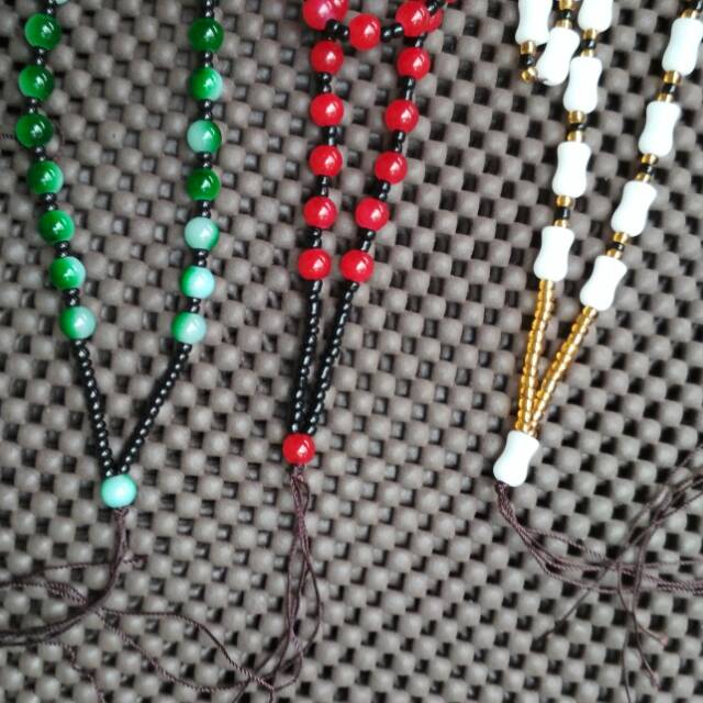 Tali kalung giok putih tanpa liontin