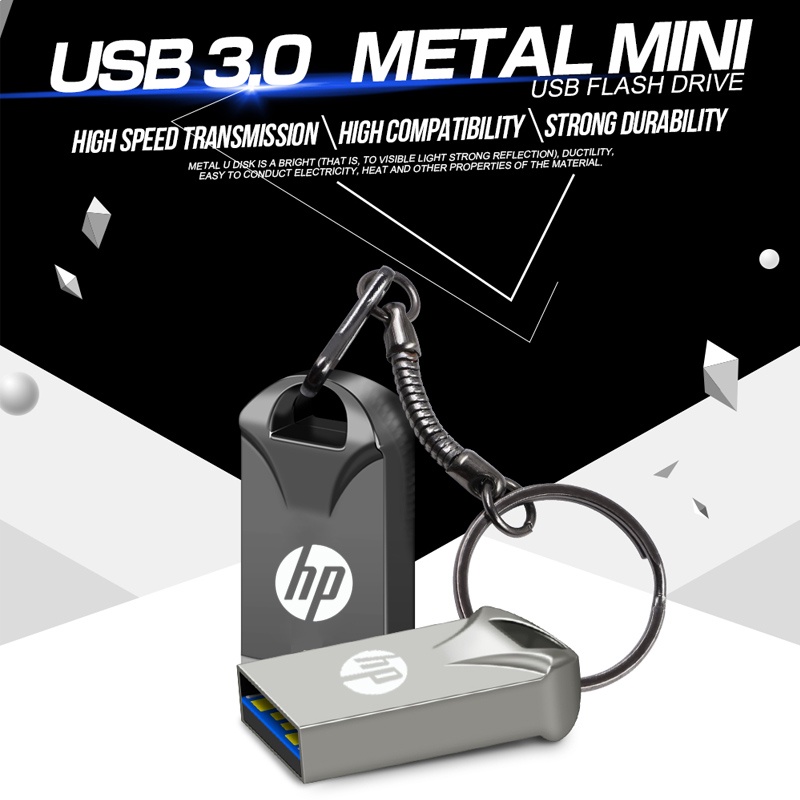 Hewlett-Packard Hp Flashdisk Usb Mini 4GB / 8GB / 16GB / 32GB / 64GB / 128GB / 256GB / 512GB / 1TB / 2TB / U.0 Kecepatan Tinggi