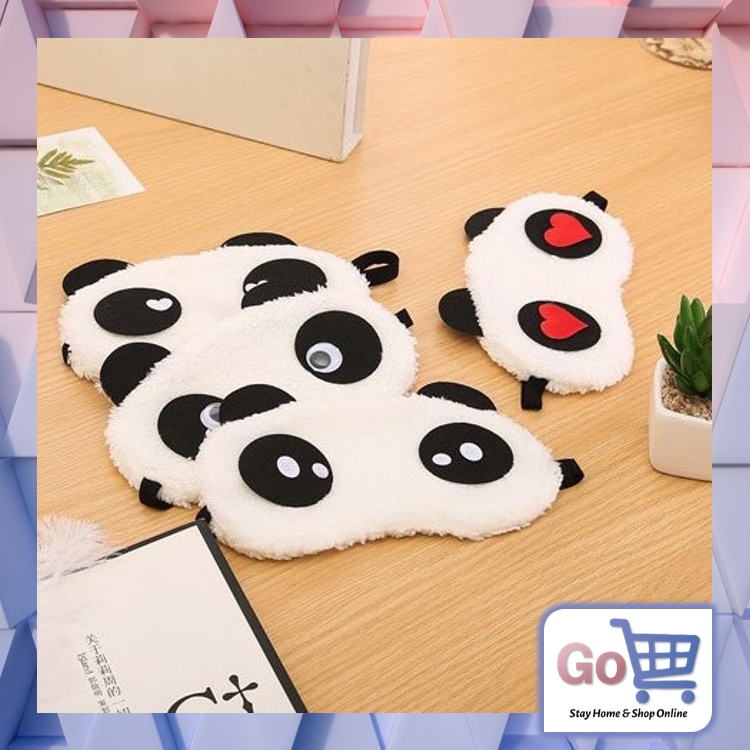 Go - 682 Penutup Mata Panda / Sleeping Eye Panda Lucu / Eye Cover Cute Panda